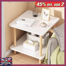 Small Side Table Bedside Table 2 Tier Occasional Tables Contemporary Wooden UK