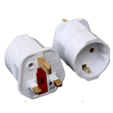 EU to UK Adapter 13A 2 Pin to