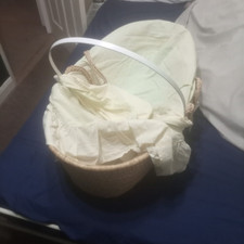 Beary Nice Cream Moses Basket Bedding Set Dressings For Palm And Wicker Baskets