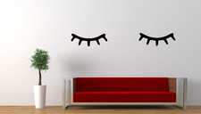 Beautiful Closes Eyes Eyelashes Wall Art Decal Sticker W42