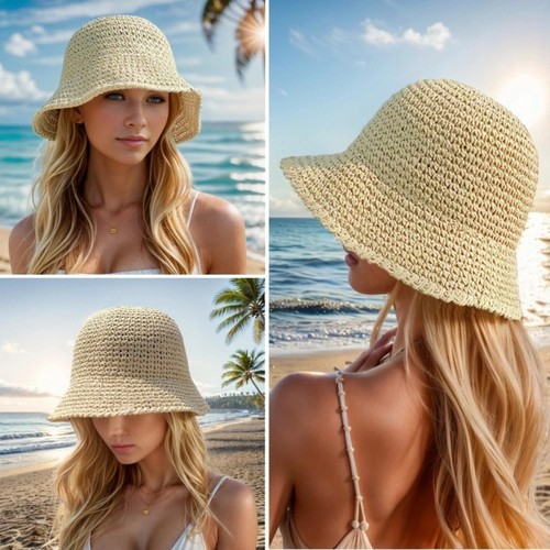Women wide brim straw sun - brim,