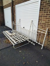 Metal Day Bed With Trundle Bed And Mattresses. Dismantled For Collection