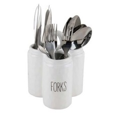 White Ceramic Cutlery Holder