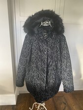 Anna Rose Black Hooded Padded Winter Coat Plus Size 2XL 20/22