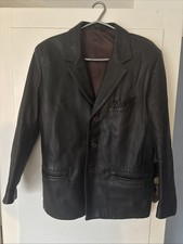 Men's Leather Blazer Jacket