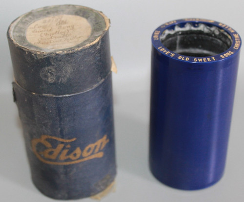 Edison blue amberol cylinder - blue,