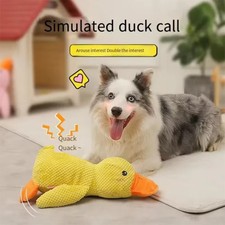 Dog plush play toy with duck