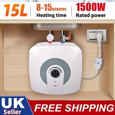 15L Electric Instant Hot Water Heater Under Sink Small Water Tank Kitchen UK