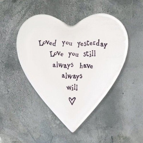 Porcelain white heart - porcelain,