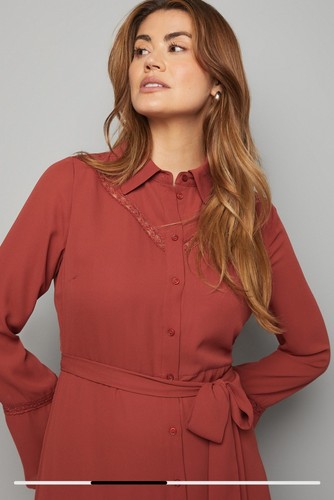 Lace insert midi dress - insert,
