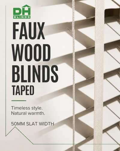 White faux wood venetian - white,