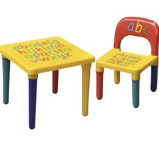 Kids Table and Chair Set ABC