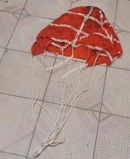 4-Side Orange-red Square Military Parachute Cloth Size 0.7 x 0.7 meters 2.29 ft