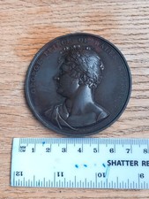 Quality 70mm Copper George Prince Of Wales Embossed Medallion. 129g 