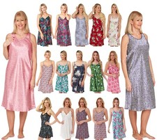 Ladies Sexy Satin Floral Chemise Nightie Nightdress Nightshirt Slip PLUS SIZE