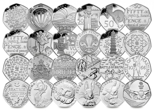 Rare commemorative 50p coins - commemorative,