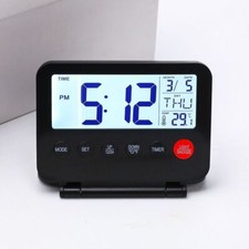 Multi-functional Traveling Alarm Clock LCD Electronic Wall Clock