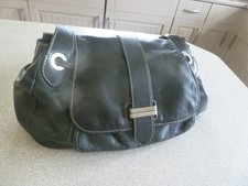 Ri2K BLACK  LEATHER  BAG  medium/large 34 x 28 x 14 cm