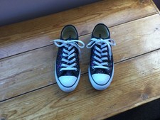 Ladies Black/Multi Glitter Converse All Star trainers UK 5 Very Good Condition