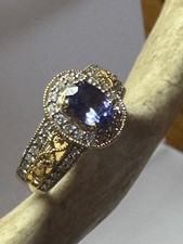 10Kt Tanzanite and Diamond