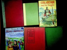 6 x Vintage books stories of King Arthur Knights Merlin HB job lot bundle