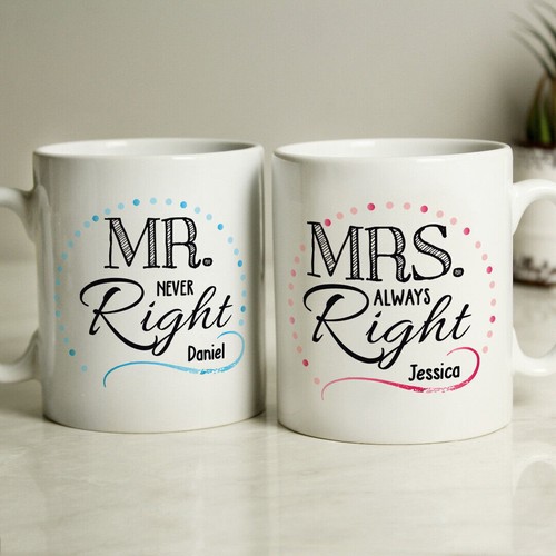 Personalised mrs mug set - personalised,
