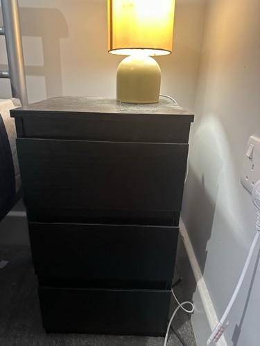 Modern wood bedside - b&m,