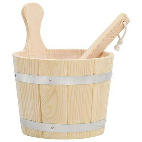Wooden sauna bucket and ladle - sauna,