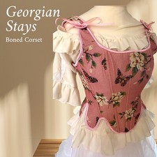 CORSET Bodice stays BASQUE Cottagecore GEORGIAN  renfaire elven lace up boned