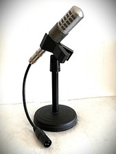 Vintage 1960's RESLO Model PRH Ribbon Microphone, working, w/stand and cable