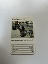 Ace Trump Card Game Motorbikes Auto Choppers Sand Dune Dragster 1970's