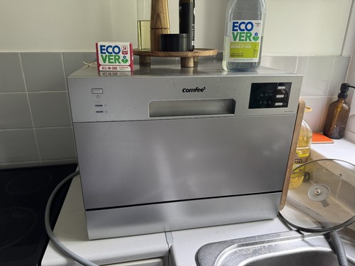 Comfee table top dishwasher - top,