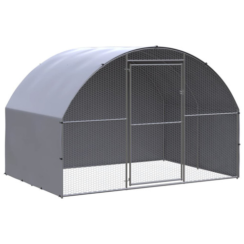 Chicken coop silver galvanised - silver,