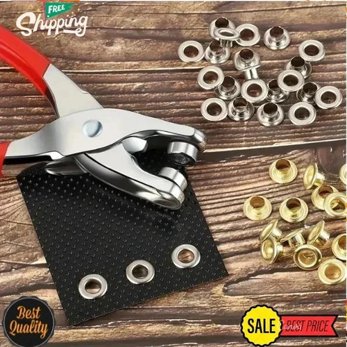 Steel eyelet pliers hole punch - steel,