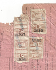 4 London & South Western Railway Parcel Stamps from Medstead on a Waybill 1921