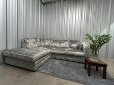 Crushed Velvet L Shape Corner Sofa