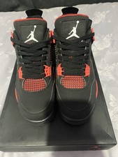 Nike Air Jordan 4 Red Thunder Men's Sneakers UK Size 7