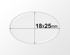 18x25mm Oval Clear Epoxy