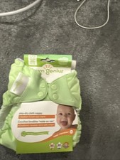 BumGenius 4.0 Snap White Pocket Diaper One Size - Newborn Cloth Diaper 8-35 lbs