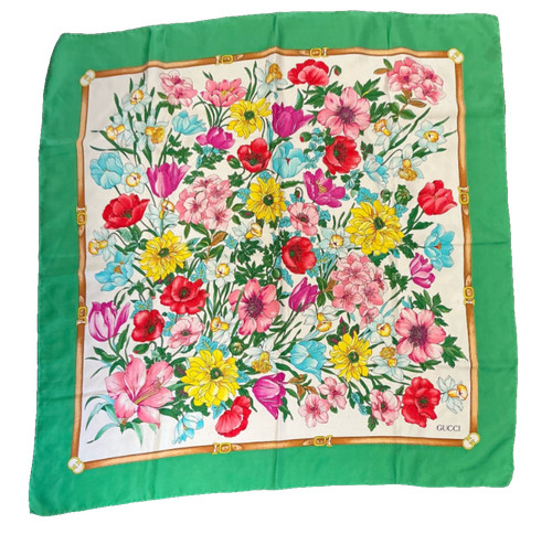 Gucci flora silk square scarf - gucci,