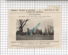 Buntingford  Hertford Hertfordshire House Advert - 1916