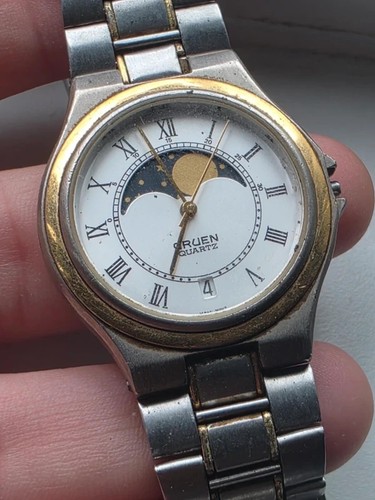 Vintage gruen mens moon phase