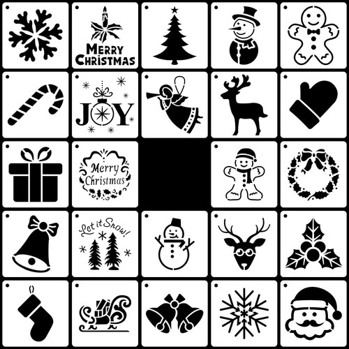 24pcs christmas stencils for - 24pcs,