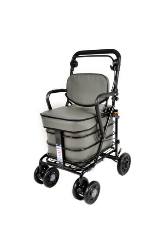 Shopping trolley with seat - shopping,