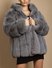Chunky Faux Fur Hooded Jacket