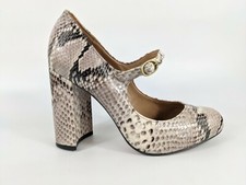 Office London Snakeprint Leather High Heel Shoes Uk 4 Eu 37