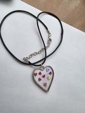 Clear Resin Pendant With Hearts