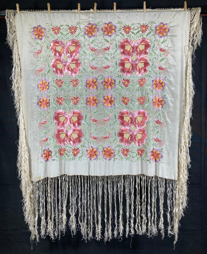 Vintage silk hand embroidered - silk,