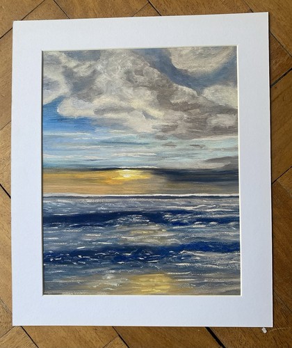 Stormy seascape sunset - seascape,