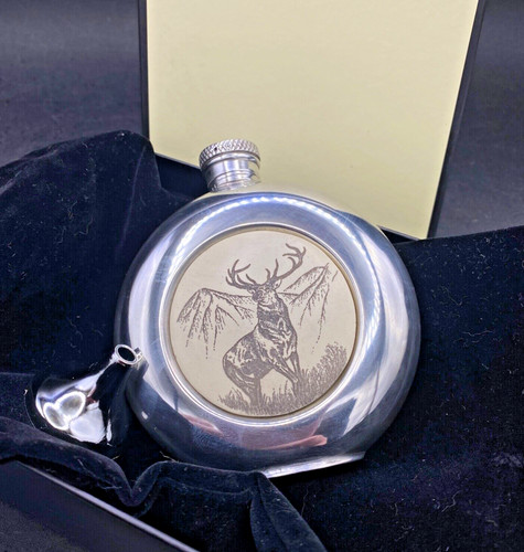 Hip flask 6oz - flask, scrimshaw